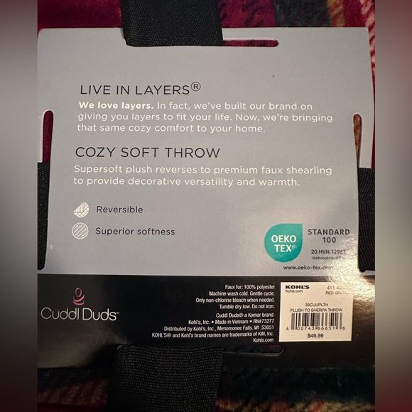 BRAND NEW•Cuddl Duds•Cozy Soft Throw - Picture 2 of 2